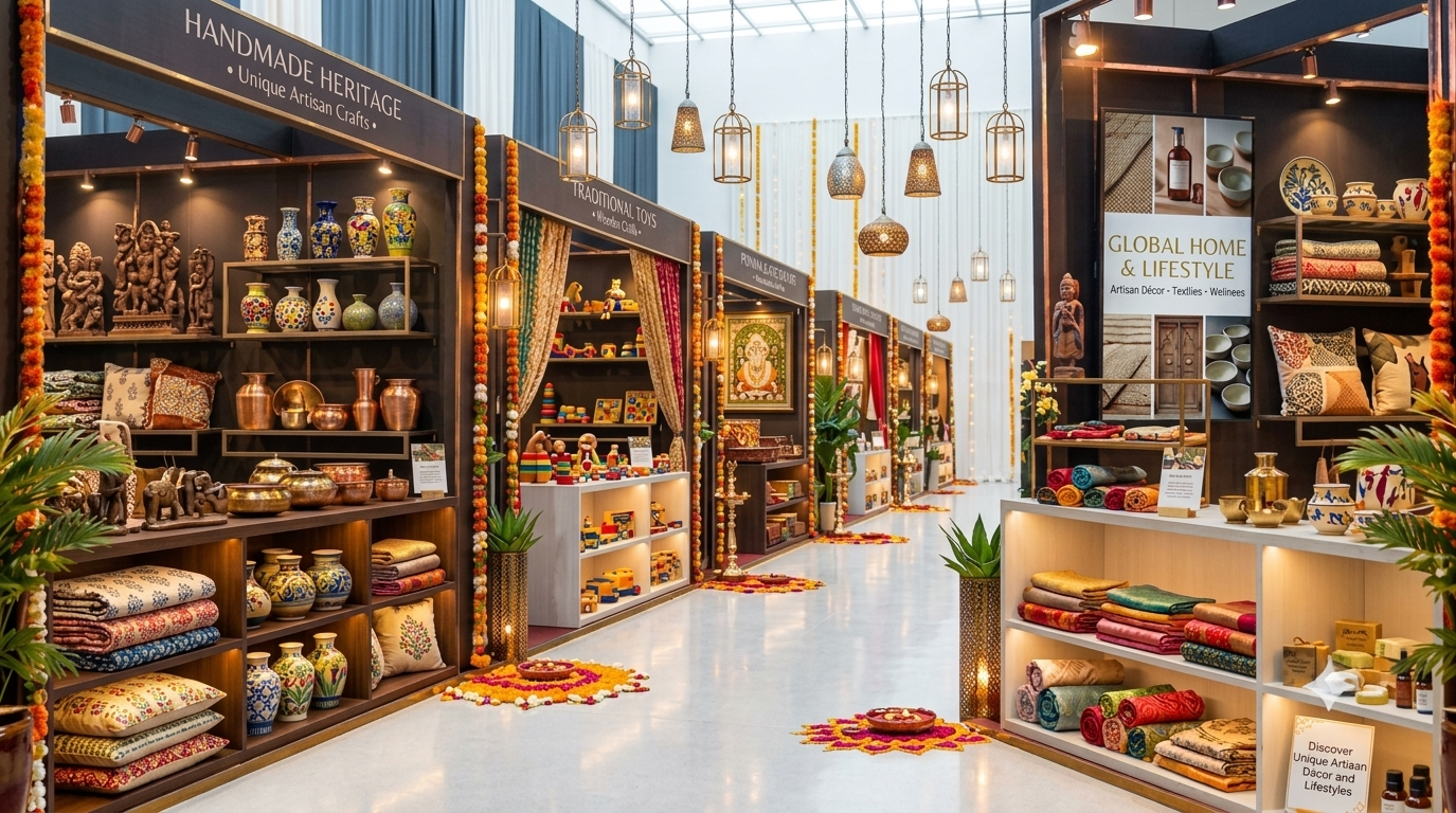 Vibrant Indian shopping marketplace